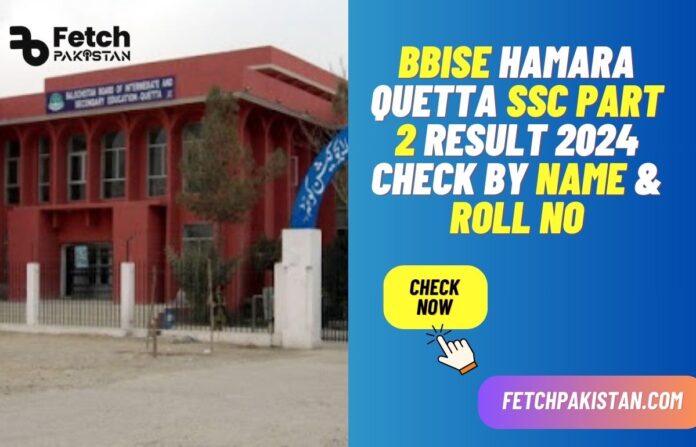 BBISE Hamara Quetta SSC Part 2 Result 2024 Check By Name & Roll No