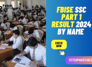 FBISE SSC Part 1 Result 2024 By Name