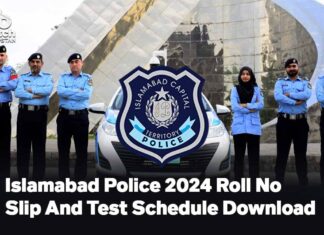 Islamabad Police 2024 Roll No Slip and Test Schedule Download