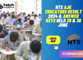 NTS AJK Educators Result 2024 & Answer Keys Held 29 & 30 June