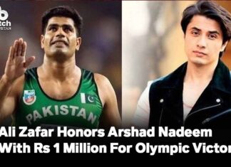 Ali Zafar Honors Arshad Nadeem With Rs 1 Million For Olympic Victory